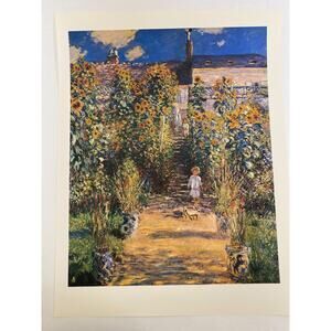 Claude Monet, The Artist's Garden at Vétheuil, Print, Book Page, M-03-01